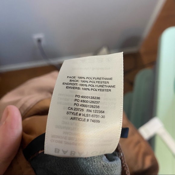 Babaton Women's Brown Belted Faux Leather Dress Pants Size 2 - Picture 7 of 10